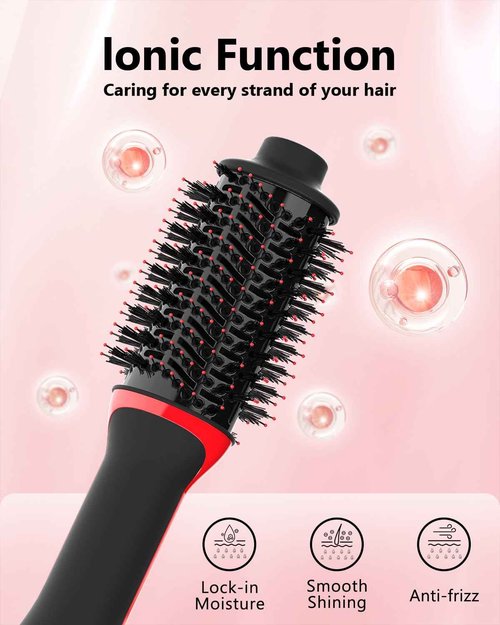 Umeely Plus 2.0 Hair Dryer Brush Blow Dryer Brush in One, 2'' Oval Brush Head Hot Air Brush Styler & Volumizer with Ionic Technology, NTC Smart Temp Control for Smooth, Frizz-Free, Shiny Hair