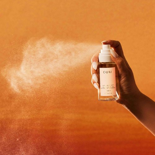 OUAI St. Barts Hair & Body Gift Set - Tropical-Scented Body Care for Women & Men - Includes Full Size Hydrating Body Cream & Travel Size Hair and Body Mist (2 Count)