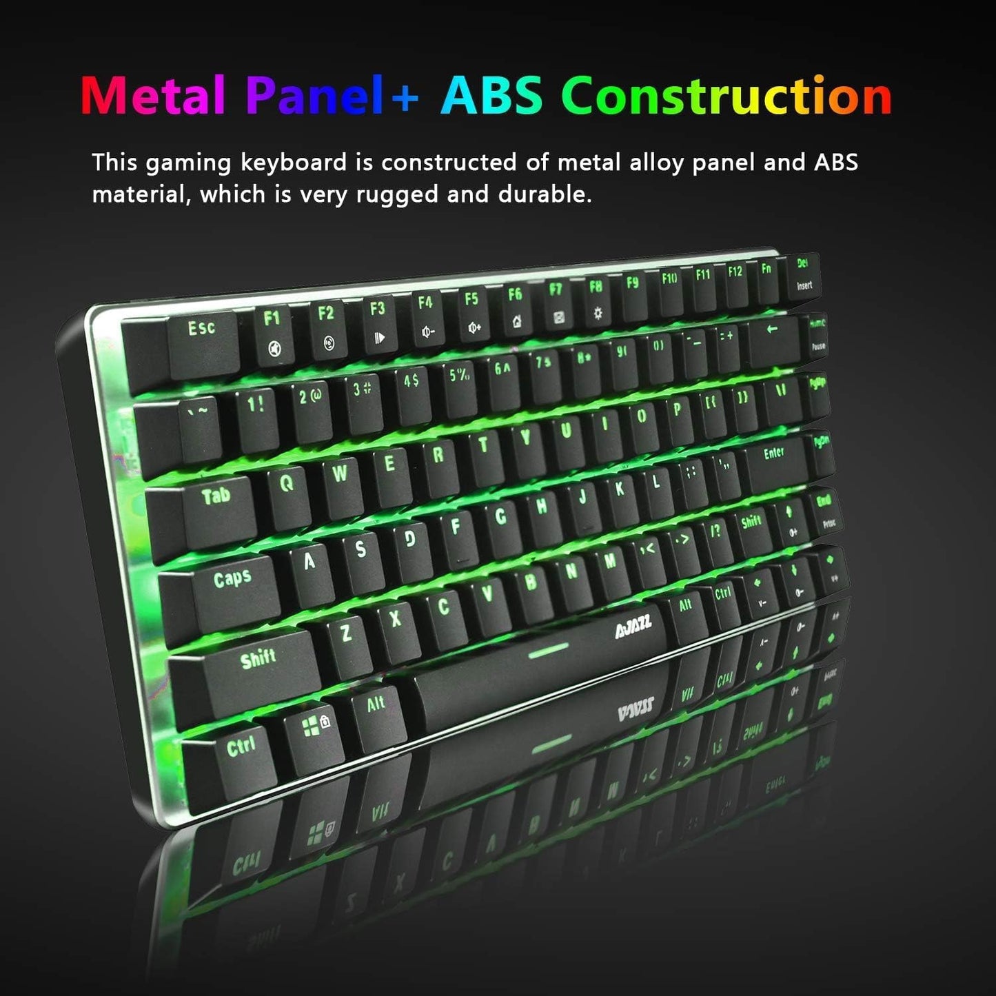 ZIYOU LANG Gaming Keyboard and Mouse and Mouse Pad,Wired Green Backlit Mechanical Keyboard,Superlight RGB Gaming Mouse,12000DPI Optical Sensor,6 Programmable Buttons Mice for PC Gamers