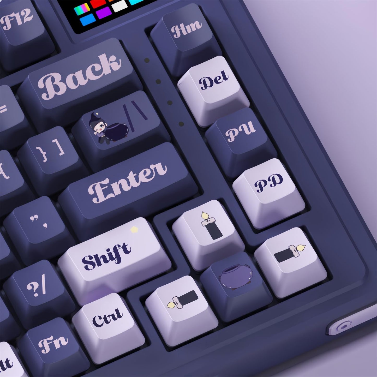 ZMX Cute Keyboard Keycaps,PBT Dye-Sub Custom Keycaps Set Cherry Profile 124 Keys Full Size Keycaps for ANSI Layout Cherry MX Switches 75% 60% Mechanical Gaming Keyboard Kawaii Cartoon Keycaps (15)