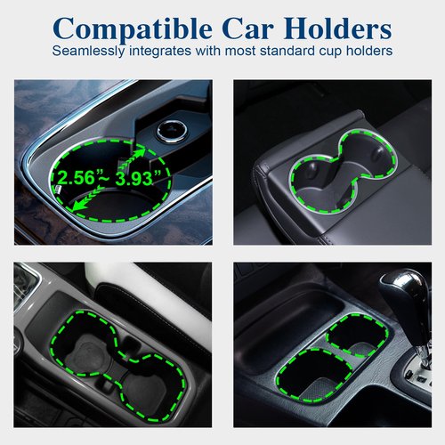 Car Cup Holder Expander, Cup Holder Extender Adapter with Expandable Arm and Adjustable Base, Compatible with Yeti Ramblers 14-64oz, Hydro Flasks 18-64oz Most Coffee Mugs Bottles & Cups