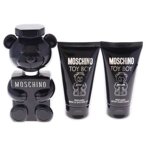 Moschino Toy Boy Men 1.7oz EDP Spray, Bath and Shower Gel, After Shave Balm 3 Pc Gift Set