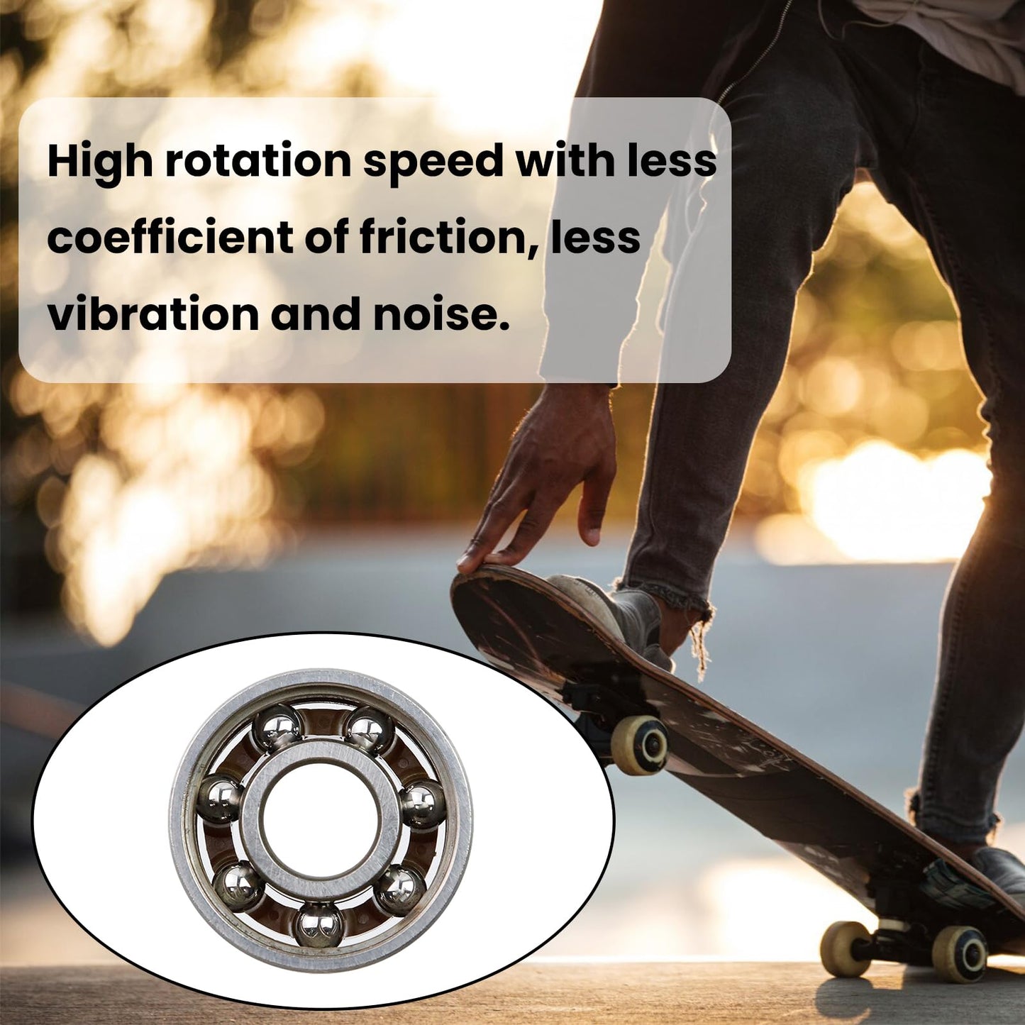 Antrader 10Pcs 608 Steel Ball Bearing 8mm x 22mm x 7mm High Precision Rating Fidget Spinner Bearing