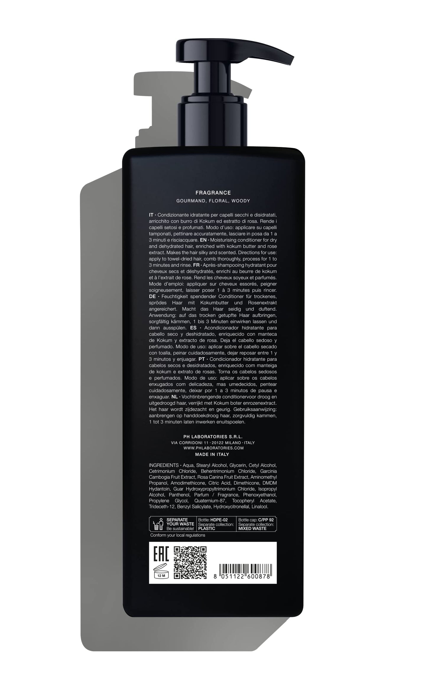 pH PURE HAIR Deep Moisture Conditioner - Intense Hydration for Dry, Damaged Hair - Deep Conditioning Treatment with Kokum Nut Butter & Rose Extract for Frizz-Free, Soft, Smooth Hair - 33.8 Oz