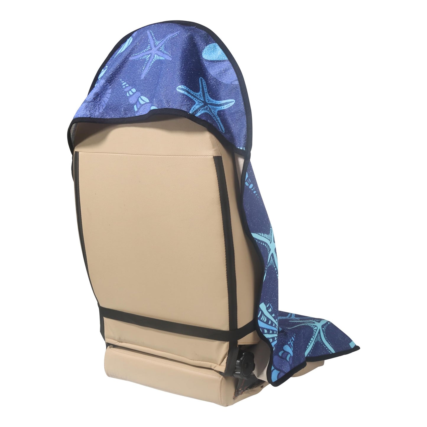 LoyaGour Car Seat Cover Protector Front Seats,for Gym Workout,Running,Swimming,Beach and Hiking,Waterproof Sweat Towel Bucket Seat Covers for Cars SUV Trucks (Conch Shells Starfish, 1Pcs)