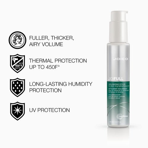 JoiFULL Volumizing Styler | For Fine, Thin Hair | Add Instant Body | Long-Lasting Volume & Texture | Protect Against Pollution | With Rice Protein & Bamboo Extract | 3.38 Fl Oz (Pack of 2)