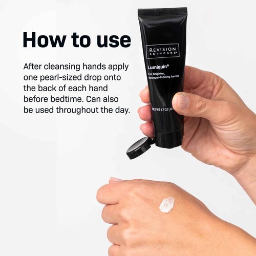 Revision Skincare Lumiquin® Hand Cream, Anti Aging Hand Moisturizer, Supports Moisture Barrier, Skin Brightening, 1.7 oz