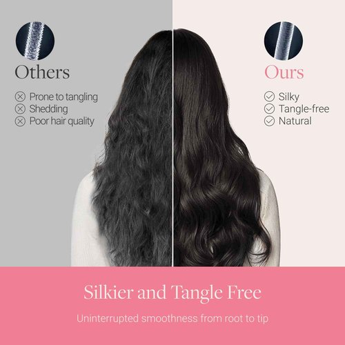 GOO GOO Genius Clip in Hair Extensions, 16inch 120g 7pcs, Seamless PU Clip in Hair Extensions, Virgin Real Human Hair, #4A Chocolate Brown