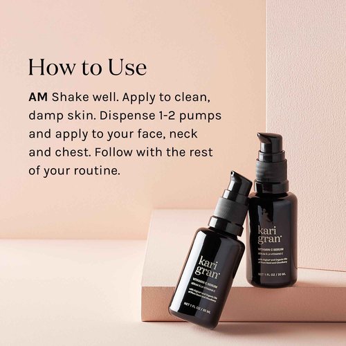 Kari Gran 10% Vitamin C Serum | Clean, moisturizing, skin brightening serum for glowing skin