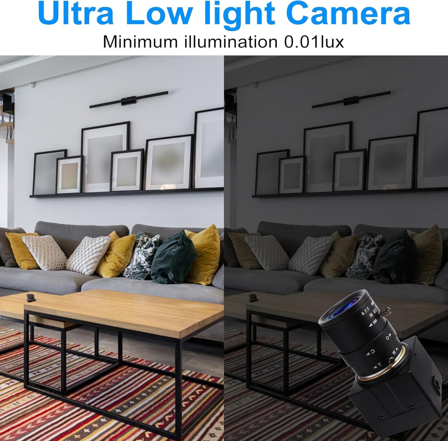 1080P USB Camera H.264 30fps Low Light HD PC Webcam with Zoom Lens 2.8-12mm Manual Focus IMX323 Sensor Computer Webcam Industrial Lightburn Close-up Camera for 3D Printer,Video Meeting