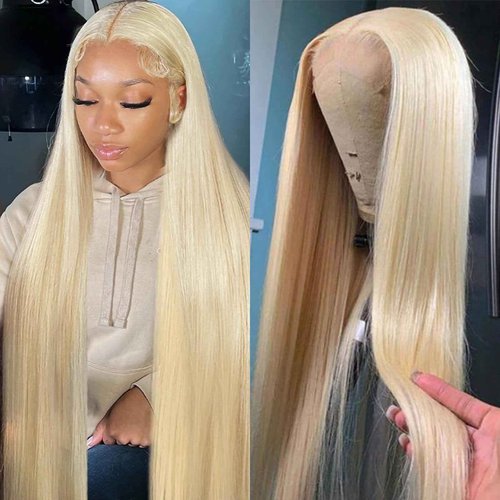 BZN 613 13x6 Lace Front Wig Human Hair 28 Inch 200 Density 613 Lace Frontal Wig Blonde Wig Human Hair Straight 613 HD Lace Frontal Wig Pre Plucked With Baby Hair