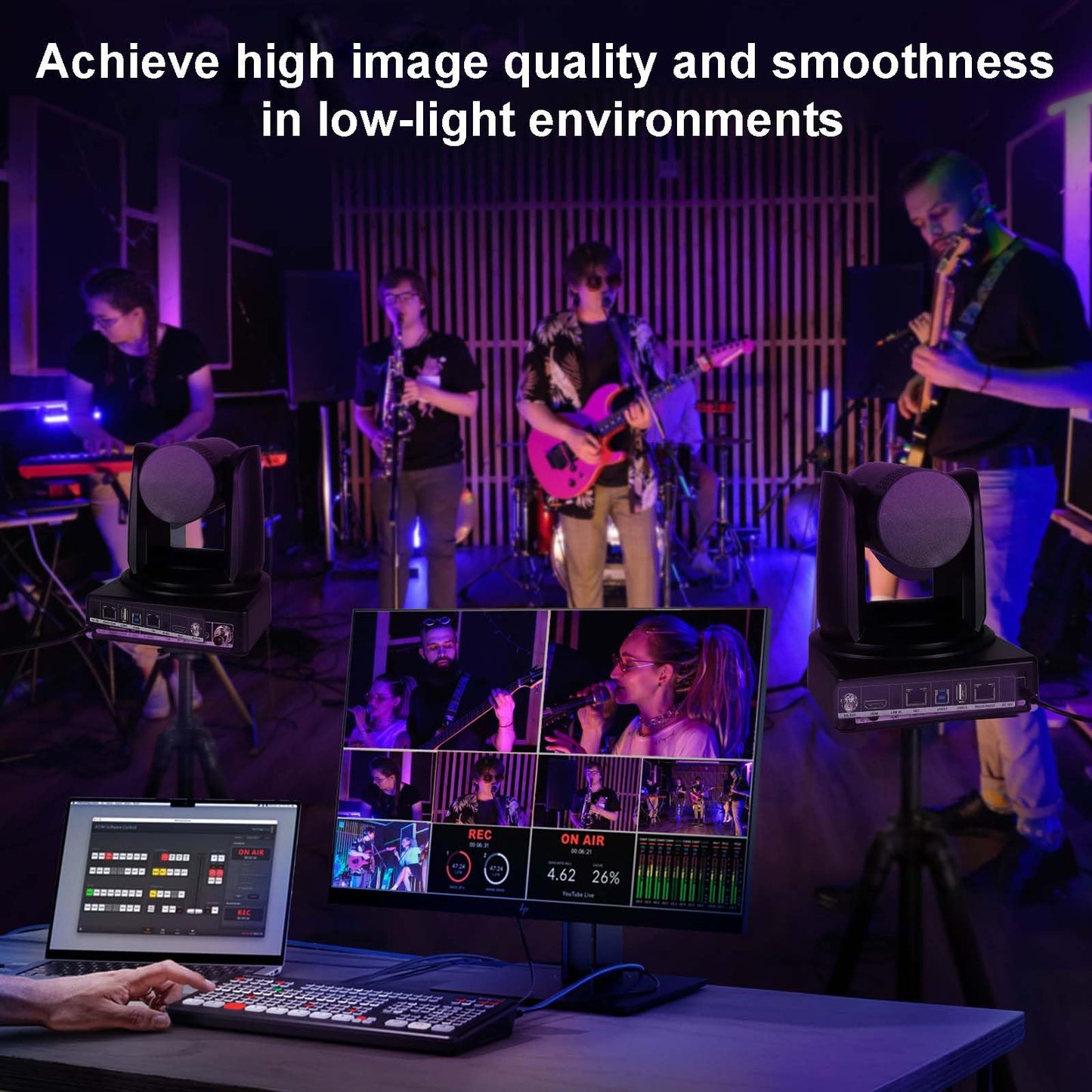 ADKIDO 4K PTZ Camera,20X PTZ Camera,4KP30 IP Streaming Output with HDMI,3G-SDI,USB 3.0 for Conferencing, Church and Schools.(SDI+HDMI+USB3.0+IP, 20X)