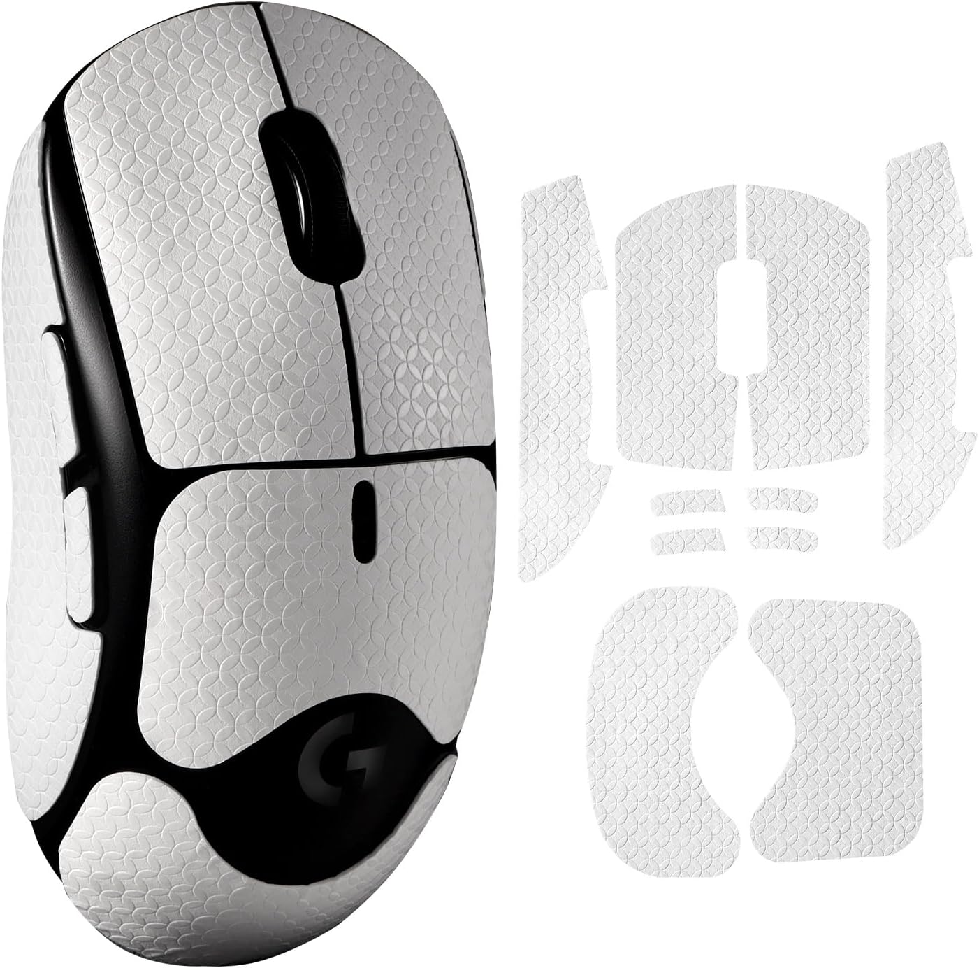 Anti-Slip Mouse Grip Tape for Logitech G Pro Wireless Mouse Skin Sweat-Resistant G Pro Mice Sticker Decal(White)