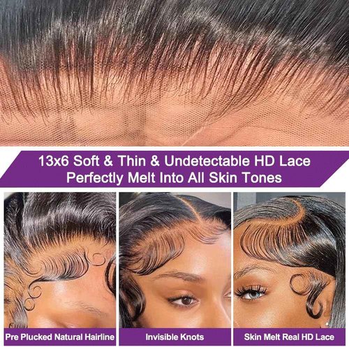 Tosiboy Deep Wave Lace Front Wigs Human Hair Pre Plucked 13x6 Deep Curly Wig Human Hair for Black Women 180% Density Wet and Wavy HD Lace Frontal Wigs Human Hair with Natural Hairline 20 Inch