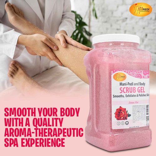 SPA REDI Detox Foot Soak & Sensual Rose Pumice Scrub Gel, 128 Oz Each - Hydrating Foot Soak with Dead Sea Salts & Exfoliating Scrub for Soft, Nourished Skin