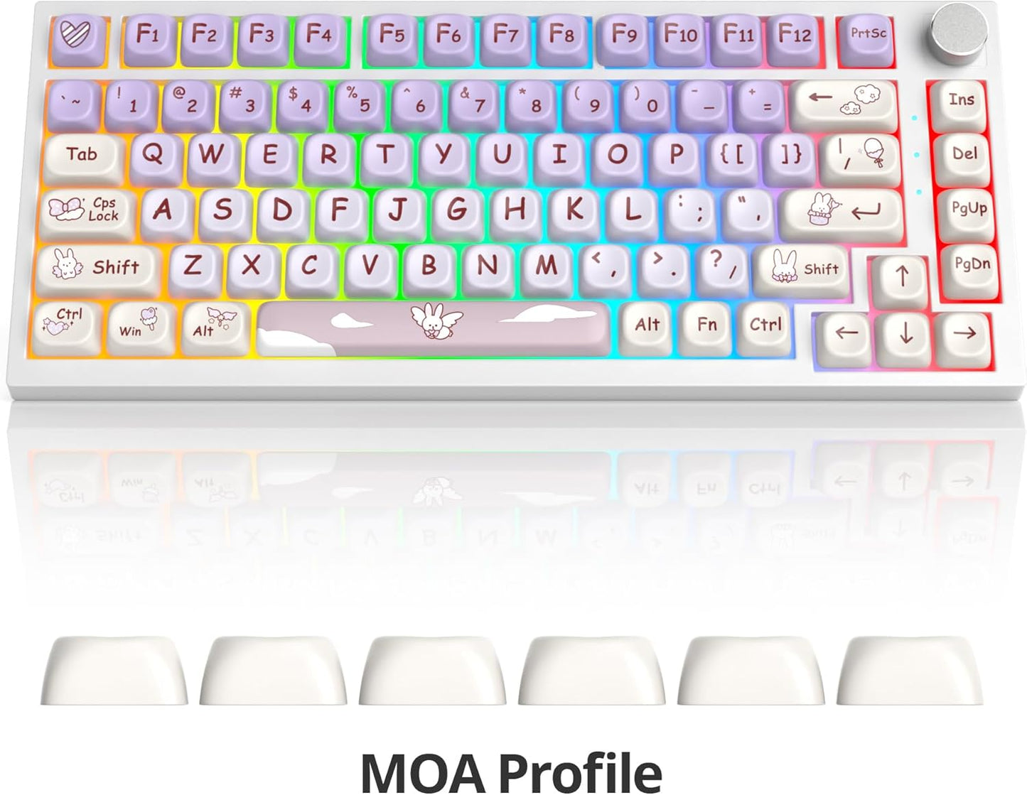 61 PBT Game keycap, 60% Backlight with Key Puller OEM Configuration American Layout, 87/104 Mechanical Keyboard (no Keyboard) (Ahris)
