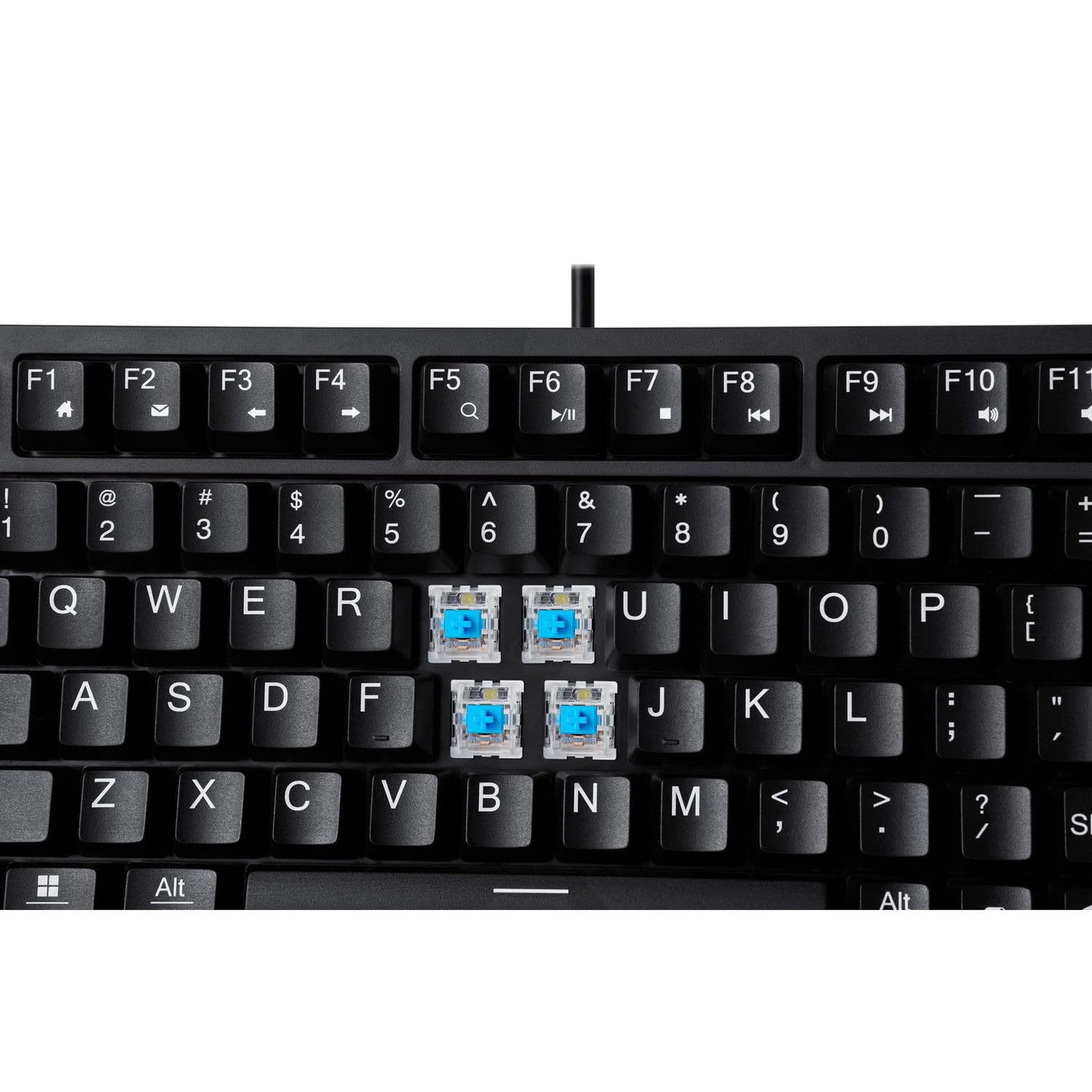 ADESSO AKB-610UB Multi-OS Mechanical Compact Keyboard with Copilot Ai Hotkey, Blue Switch, Clicky and Tactile