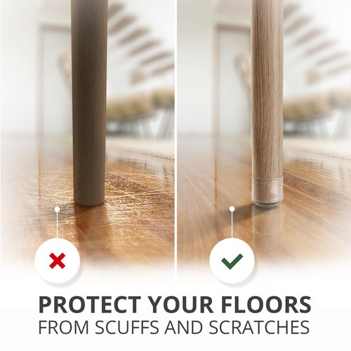 X-Protector Silicone Chair Leg Floor Protectors with Non-Slip Furniture Pads - 32 PCS 1.3" - 2" - Anti-Slip Chair Leg Covers - Non-Skid Furniture Leg Caps - Furniture Pads for Hardwood Floors!