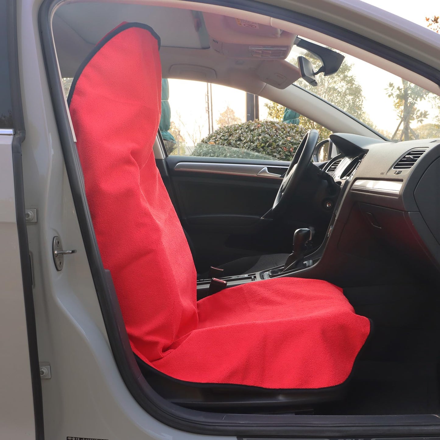 LoyaGour Car Seat Cover Protector Front Seats,for Gym Workout,Running,Swimming,Beach and Hiking,Waterproof Sweat Towel Bucket Seat Covers for Cars SUV Trucks (Red, 1Pcs)