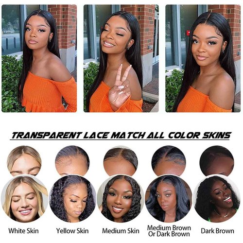 Straight Lace Front Wig Brazilian Human Hair 13x4 Lace Frontal Wig HD Transparent Pre Plucked With Baby Hair (26inch)