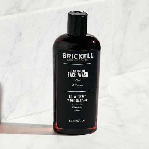 Brickell Men's Products Daily Advanced Face Care Routine I, Gel Facial Cleanser Wash, Face Scrub, Facial Moisturizer Lotion, Natural and Organic Men's Skin Care Gift Set, Scented