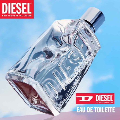 Diesel D Refillable Eau de Toilette Spray for Everyone – Men and Women – Ginger Extract, Denim Cotton Accord, Vanilla Bourbon Extract, Lavender Heart, 3.4 Fl. Oz.