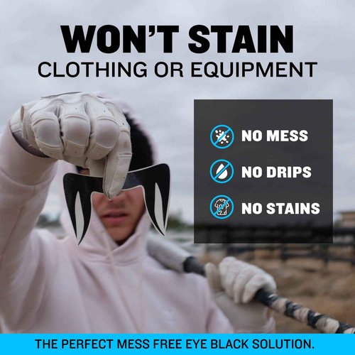 BLSTK Athletics - Sports Eye Black Temporary Tattoos (Viper - 12 Pack) Made in The USA No Grease, No Mess, Fast Application Eye Black Accessories for Football, Baseball, Softball, Lacrosse & More