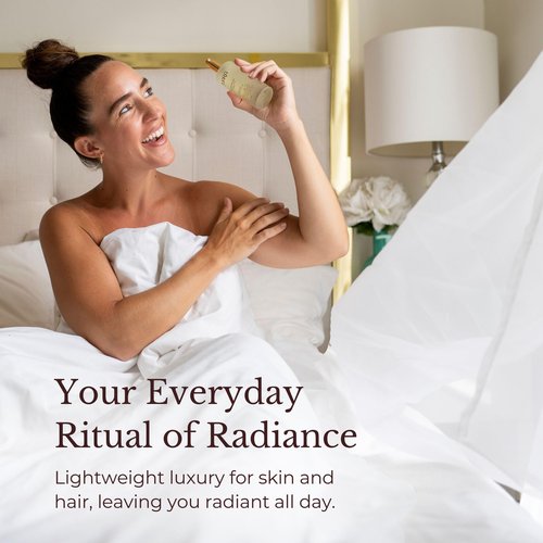 Juara Candlenut Glow Body Oil — Deluxe Hydration for Skin, Hands, Feet, Hair — Dry Skin Therapy — Moisturizing Treatment — Lightweight Formula — Paraben and Sulfate Free — 100% Vegetarian — 4 oz