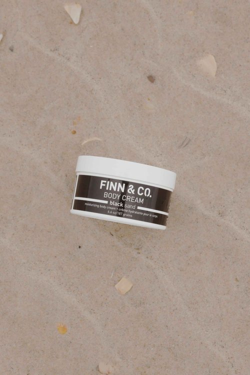 FINN & CO. Black Sand Body Cream - Hydrating Lotion for Normal to Dry Skin - Rich, Non Greasy & Nourishing Skin Care for Soft & Smooth Skin - Moisturizing Formula for Women & Men | 6.6 oz