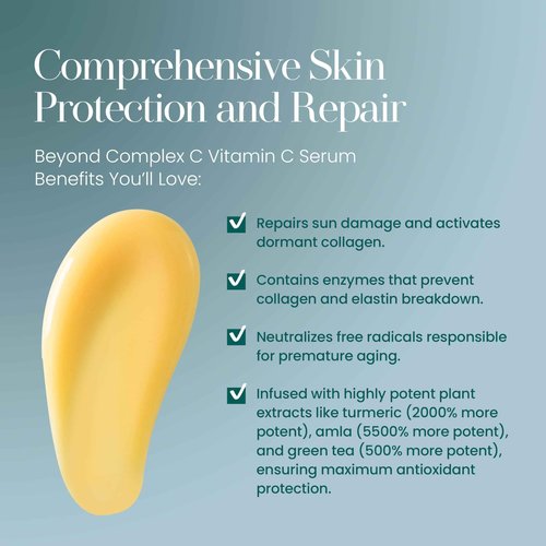 Hylunia Beyond Complex C Vitamin C Serum, 1.0 fl oz - Hydrating, Anti-Aging, Brightening & Nourishing with Hyaluronic Acid - Vegan, Clean & Cruelty-Free Skincare for Radiant Skin