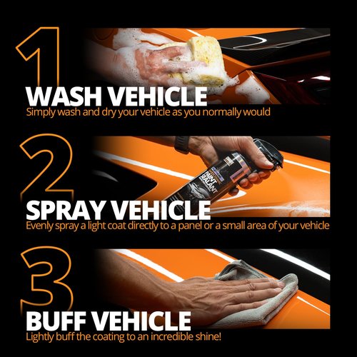 CERAKOTE® Platinum Rapid Ceramic Paint Sealant - 128 oz - Maximum Gloss & Shine – Extremely Hydrophobic – Unmatched Slickness - Ceramic Spray Coating - 50 Wash Rating