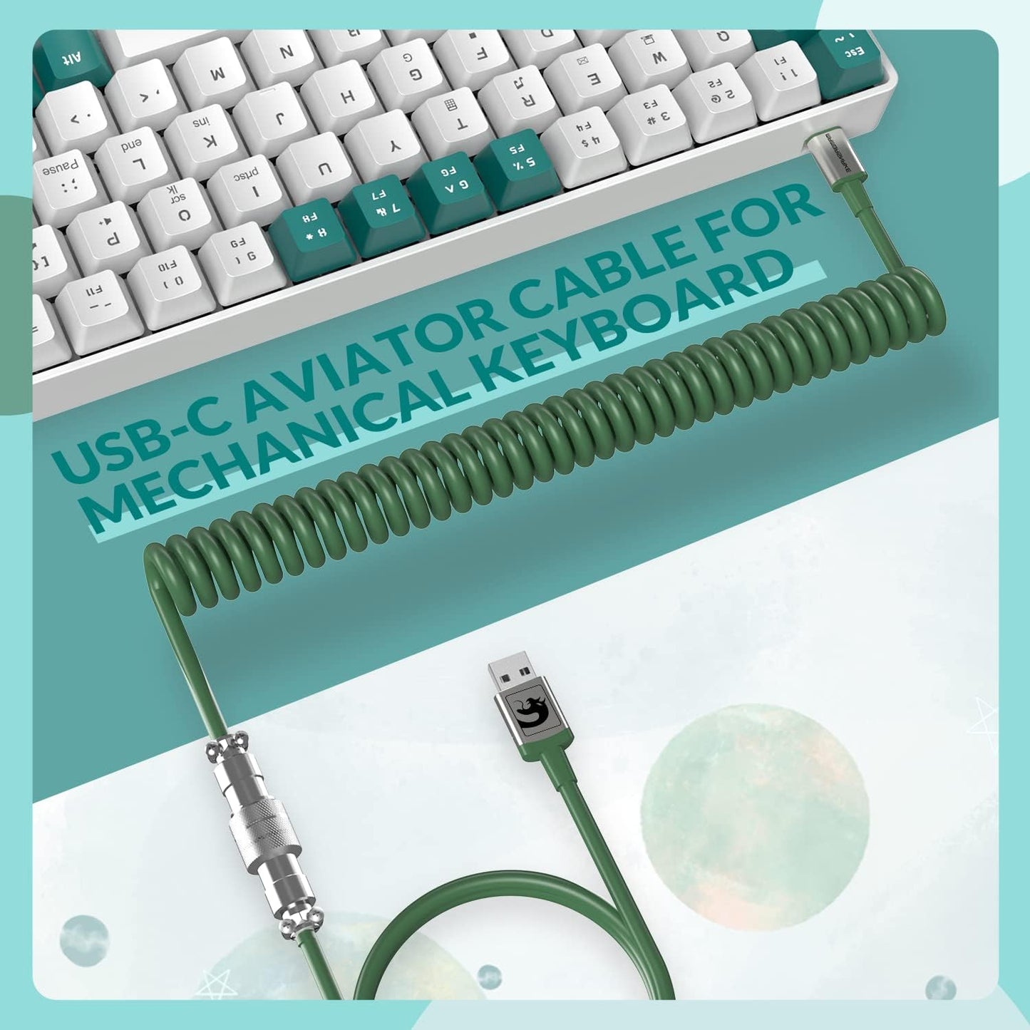ZIYOU LANG RK-T8PR0 Wired 65% Mechanical Gaming Keyboard and Mouse Combo with RGB LED Backlit Anti-ghosting TKL Mini 68 Key Coiled C to A Cable Tactile Blue Switch for PS4 PS5 Xbox PC Mac Gamer(Green)