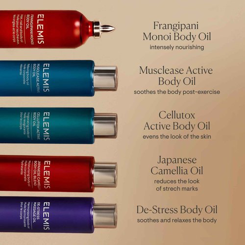 ELEMIS Frangipani Monoi Body Oil 100ml, Luxurious Nourishing Oil for Soft, Hydrated Skin & Hair