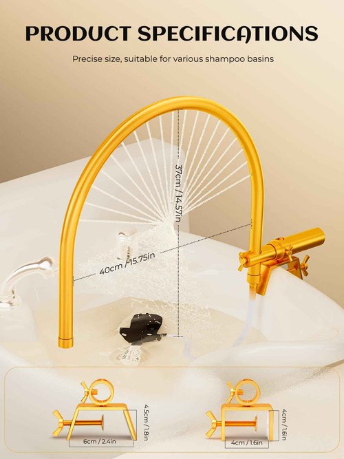 TooMiMo Portable Head Spa Waterfall Equipment, Adjustable Shampoo Bowl Water Circulation Rack, Scalp Massage Water Outlet Basin Attachment Rack for Salon and Home.