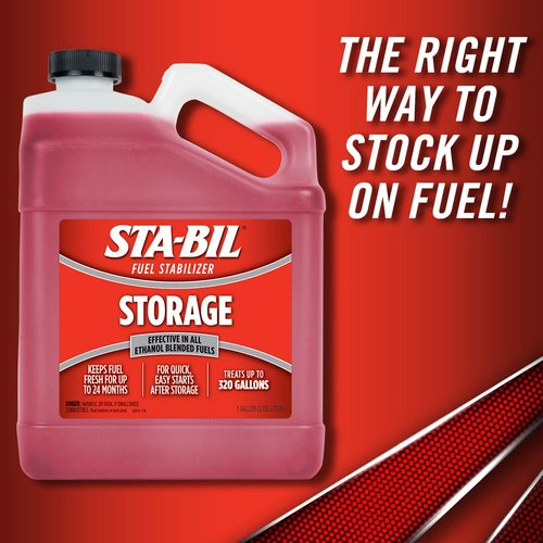 STA-BIL Storage Fuel Stabilizer | Keeps Fuel Fresh for 24 Months, Prevents Corrosion, Gasoline Treatment Additive that Protects System, Gas Stabilizer for Storage, 1 Gallon (4 Pack)