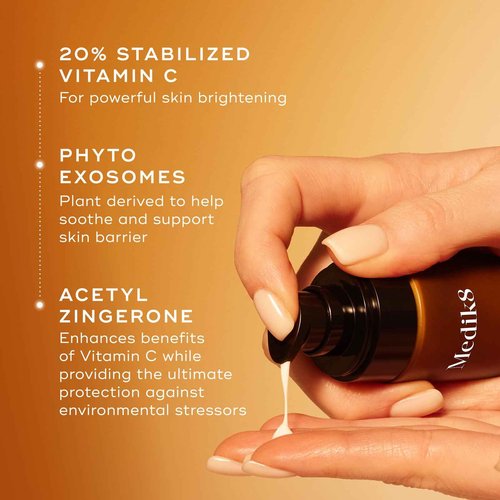 Medik8 C-Tetra Advanced - Balancing, Plumping, Hydrating Daily Vitamin C Serum with Hyaluronic Acid, Squalene - Smooths Fine Lines, Wrinkles - 1.0 oz