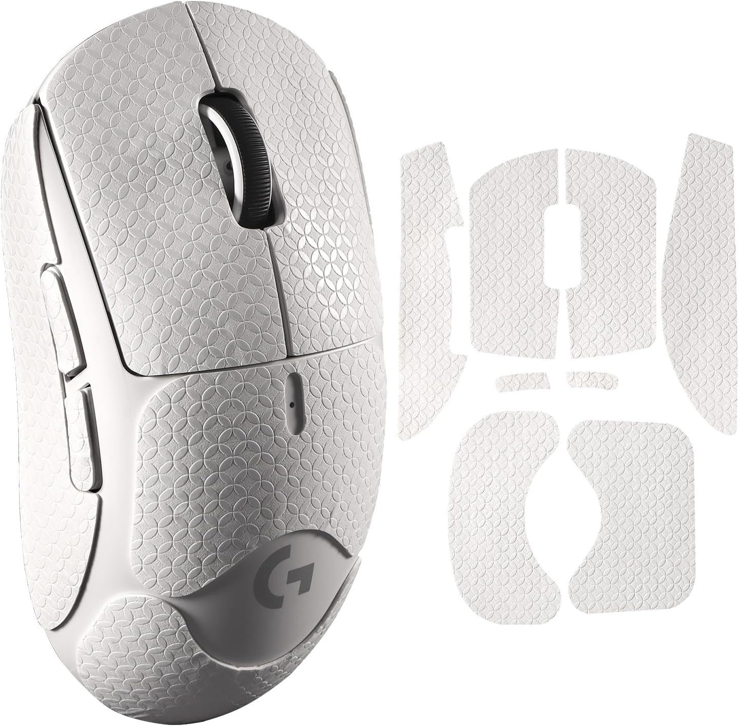 Anti-Slip Mouse Grip Tape for Logitech G Pro Wireless Mouse Skin Sweat-Resistant G Pro Mice Sticker Decal(White)