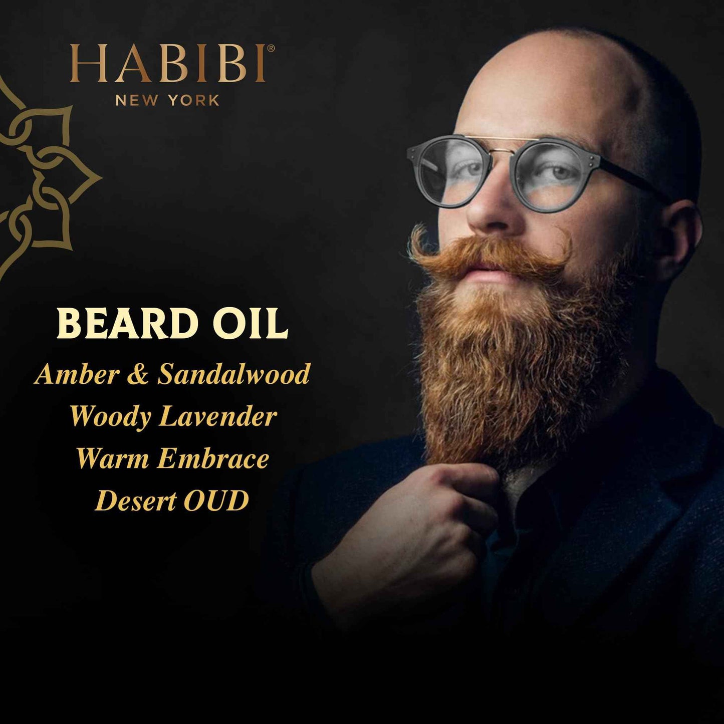 H HABIBI Beard Oil Collection – 4 Pack, 2.0 Fl. Oz Each, Naturally Derived Beard Growth Oil for Men, Beard Care Essentials – Nourishes, Softens & Promotes Healthy Beard Growth