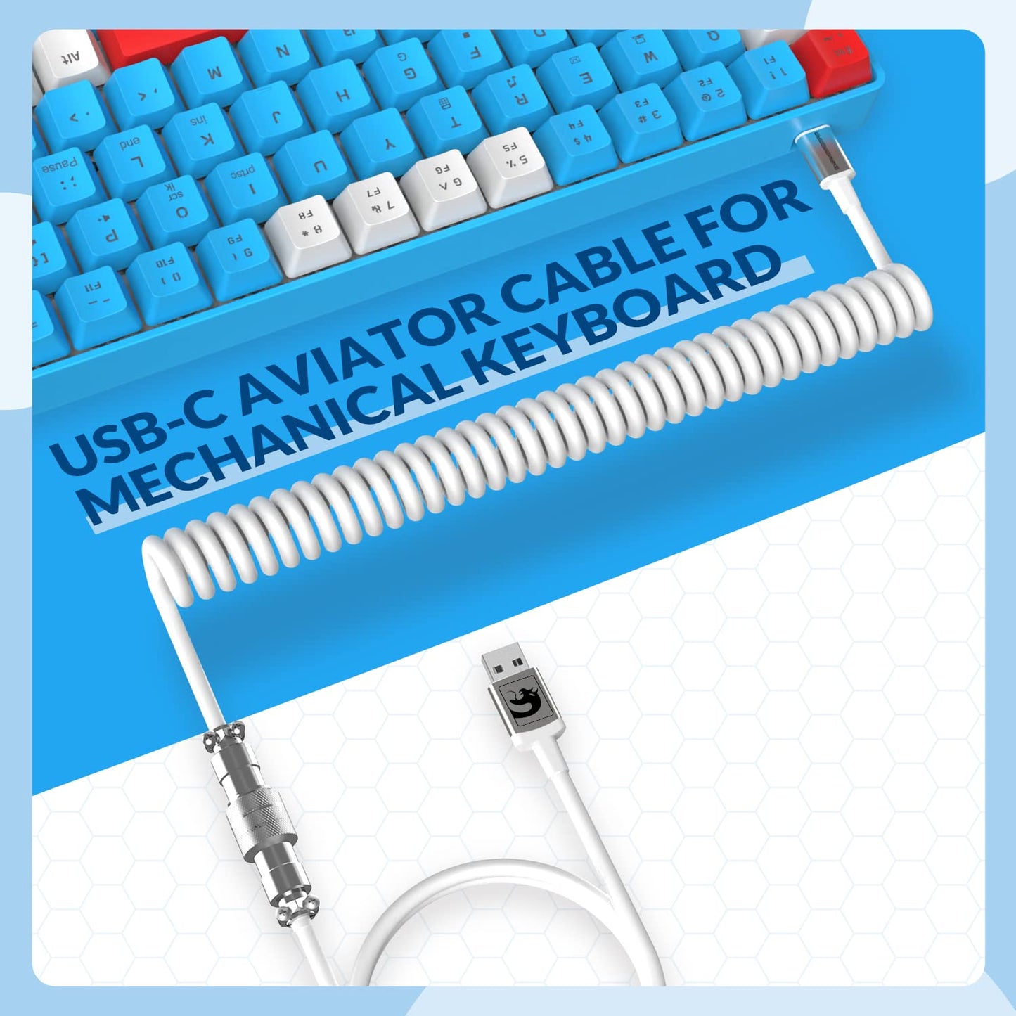 ZIYOU LANG RK-T8PR0 Wired 65% Mechanical Gaming Keyboard and Mouse Combo with RGB LED Backlit Anti-ghosting TKL Mini 68 Key Coiled C to A Cable Tactile Blue Switch for PS4 PS5 Xbox PC Mac Gamer(Blue)
