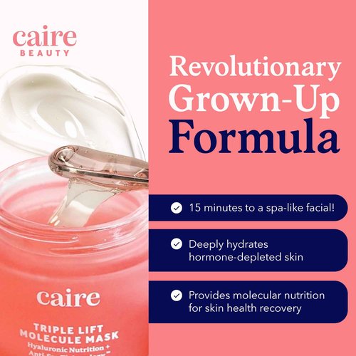 Caire Beauty Anti Aging Hyaluronic Acid Gel Cream Face Lift Molecule Mask, Skin Lift Gel Moisturizer For Face, Neck and Chest - 40 ml