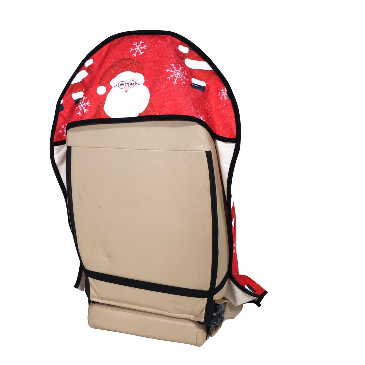 LoyaGour Car Seat Cover Protector Front Seats,for Gym Workout,Running,Swimming,Beach and Hiking,Waterproof Sweat Towel Bucket Seat Covers for Cars SUV Trucks (Santa Claus, 1Pcs)