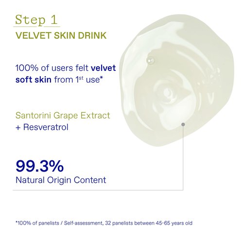 KORRES Santorini Grape Duo Regimen Set, Velvet Skin Drink Face Oil & Poreless Skin Cream, Smooth & Hydrate Skin, Refine Pores & Texture, Resveratrol & Salicylic Acid, Vegan, Full Size, 30ml + 40ml