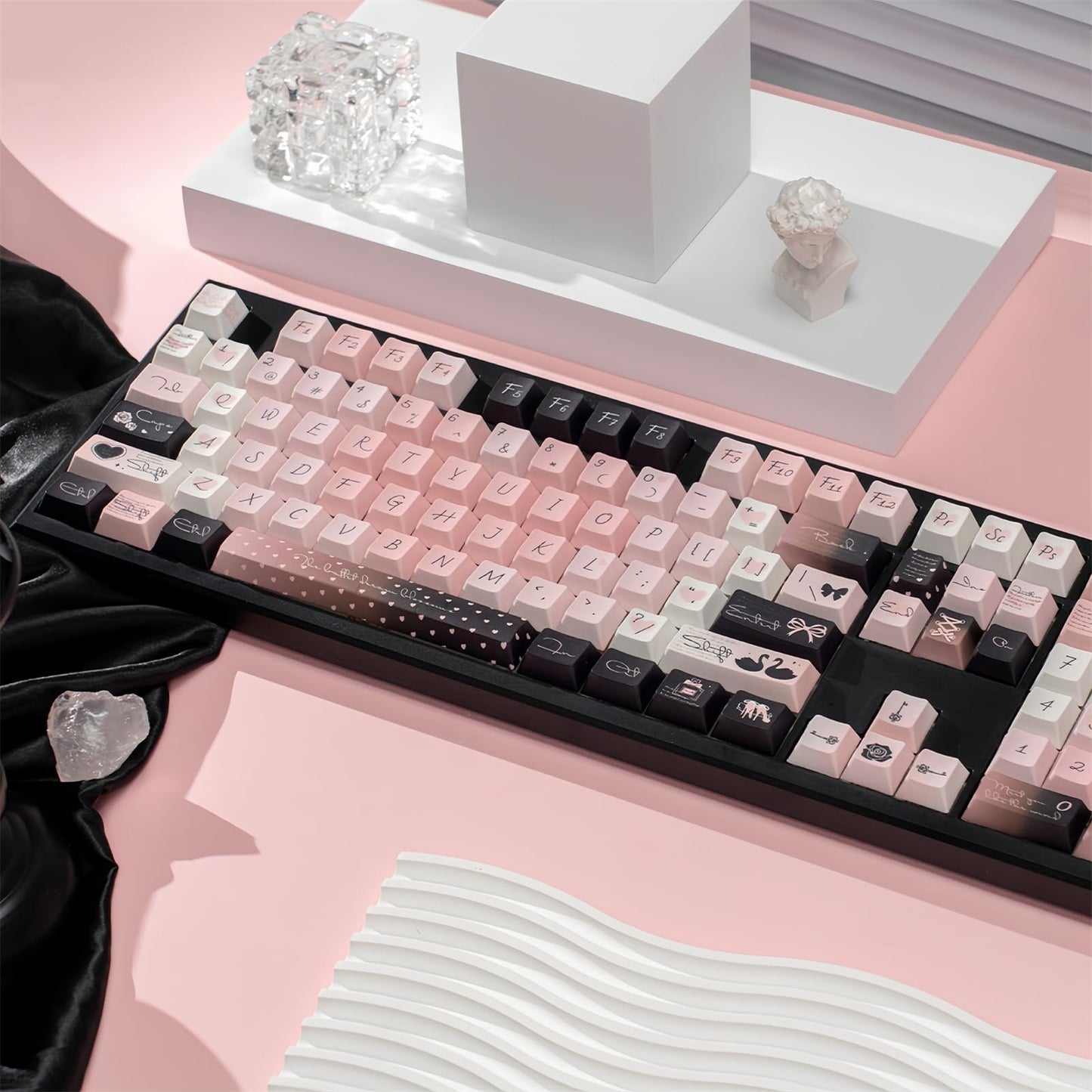 ZMX GMK108 Mechanical Keyboard Kit,108 Keys Full Size VIA Programmable Hot Swap Gasket Mounted PCB Custom RGB Gaming Barebones Keyboard Wireless BT5.0/2.4GHz/USB-C Wired DIY Kit (Black)