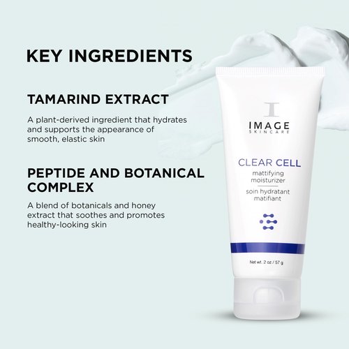 IMAGE Skincare, CLEAR CELL Mattifying Moisturizer, Facial Lotion Hydrates Oily Prone Skin, Removes Excess Shine, 2 oz