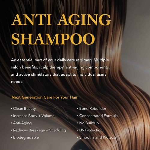 Ethica Beauty Sulfate-Free Salon-Grade Anti-Aging Moisturizing Shampoo, Hypoallergenic Scalp & Hair Growth Formula, For All Hair Types - Paraben Free, Gluten Free, Fragrance Free, 16.9 oz