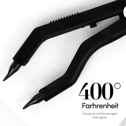 Pro Fusion Tool by The Hair Shop - Keratin Melting Connector Machine for Hair Extensions, Matte Black Ergonomic Patented Design - Professional Salon Heat Tool for Keratip