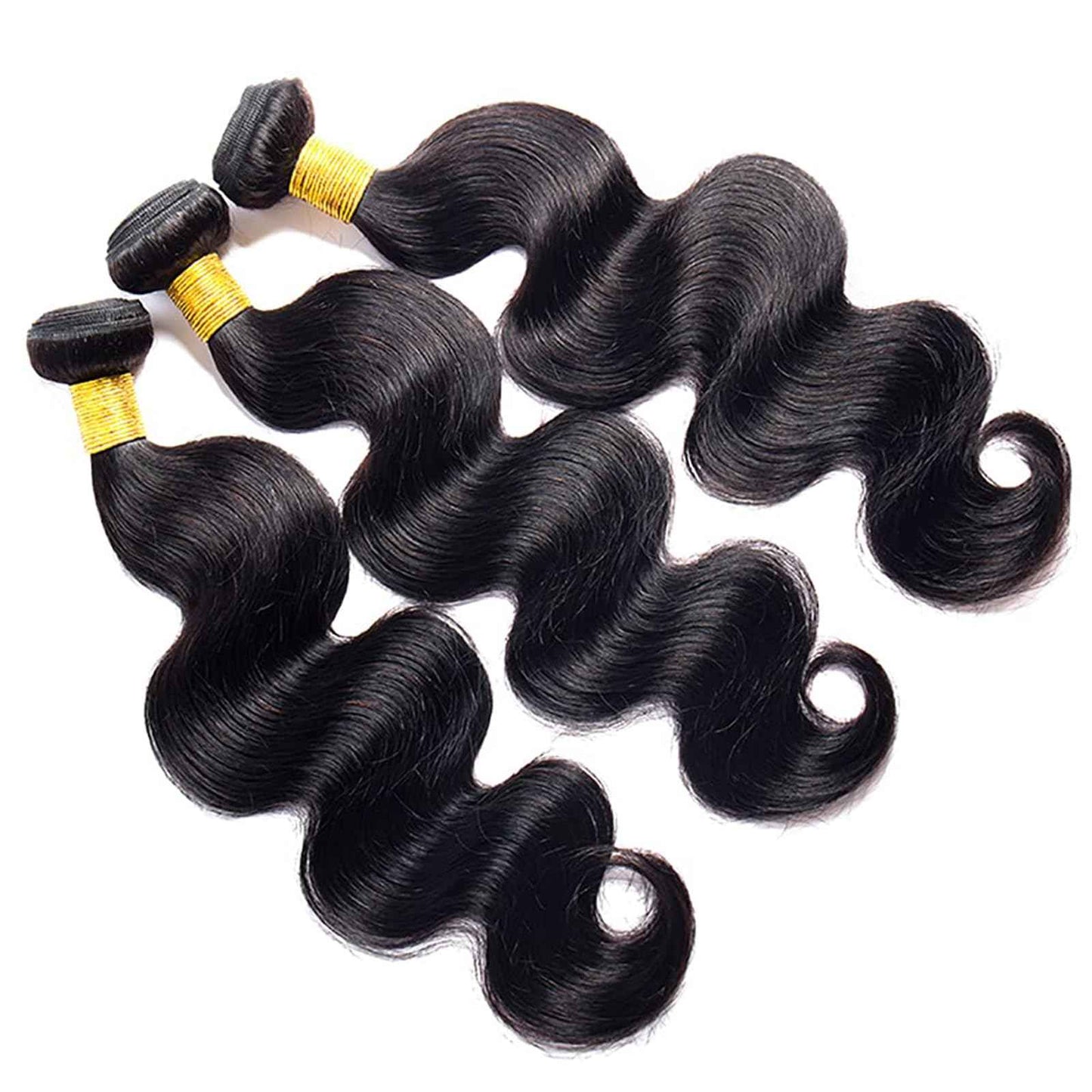 Human Hair Bundles Body Wave 100% Unprocessed Brazilian Virgin Human Hair Quick Weave Body Wave Hair Extensions for Black Women Natural Color 3 Bundles 18 18 18 Inch