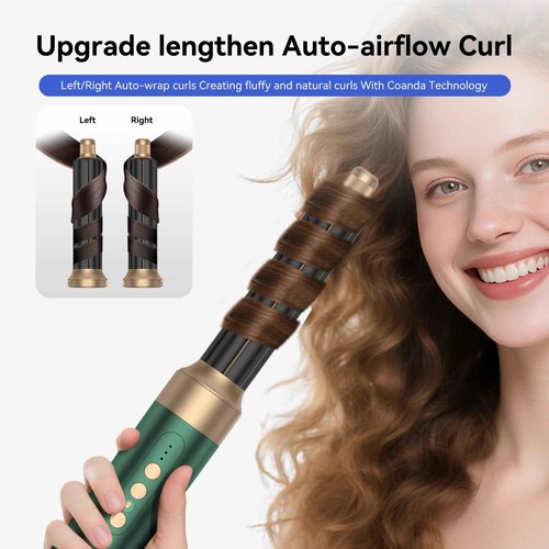 Blow Dryer Brush 7 in One, Negative Ion Hair Dryer Brush Set Upgrade Hot Air Brush Air Styler Curling Wrap Air Curler, Curling Iron Hair Styling Tools As A Gift for Straight/Curl/Drying/Smoothing