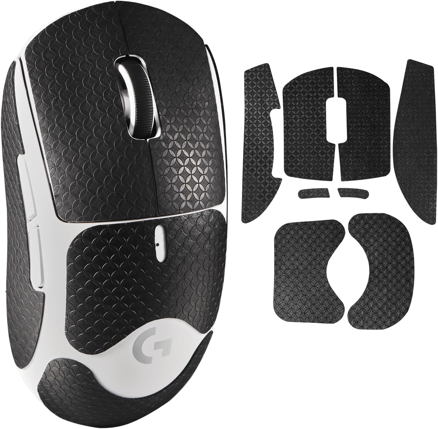 Anti-Slip Mouse Grip Tape for Logitech G Pro Wireless Mouse Skin Sweat-Resistant G Pro Mice Sticker Decal(White)