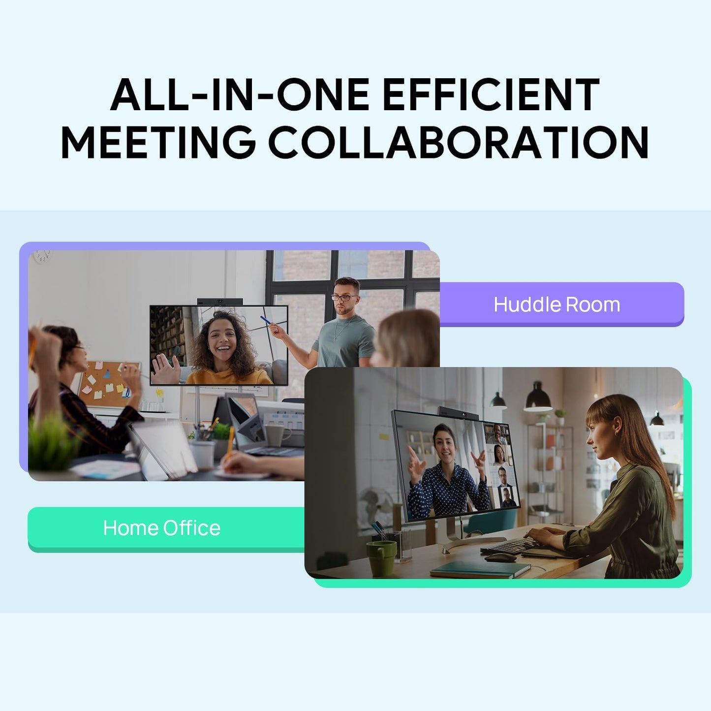 Yealink MeetingBar A10 Video Conference Room System 4K 120° Wide Angle Camera AI Auto Framing Conference Webcam with 8 Mics Arrays Speaker Tracking Noise Cancellation Teams Zoom Certified